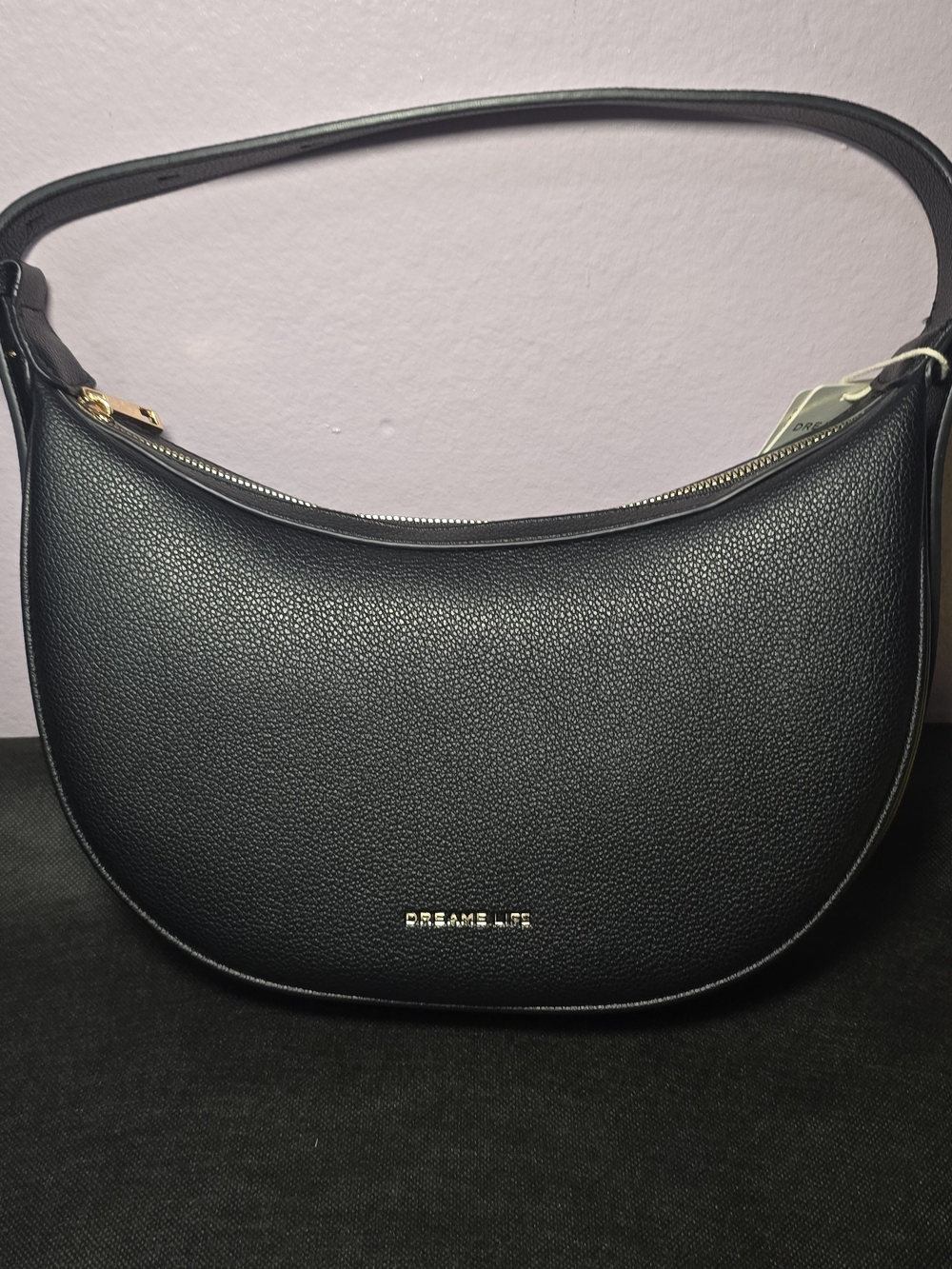 Black Crescent Shoulder Bag